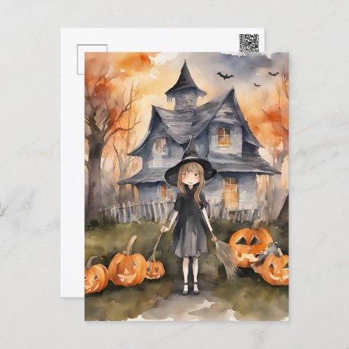 Welcome Witch AI Generated Postcard