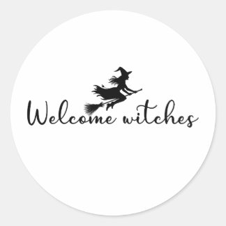 Welcome Witches Classic Round Sticker