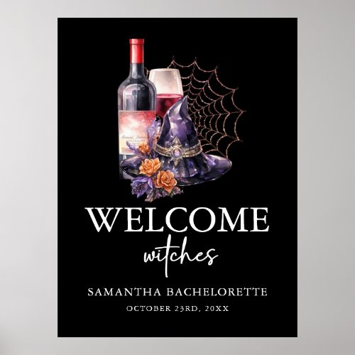 Welcome  Witches Gothic  Bachelorette Party  Poster