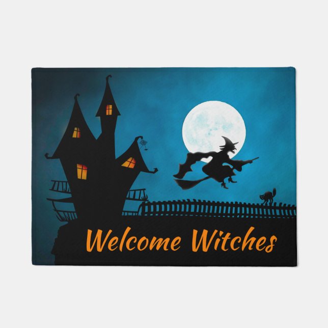 Welcome Witches Halloween Doormat (Front)