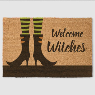 Welcome Witches Halloween Fiber Doormat