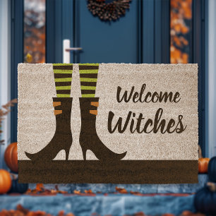 Welcome Witches Halloween Fiber Doormat