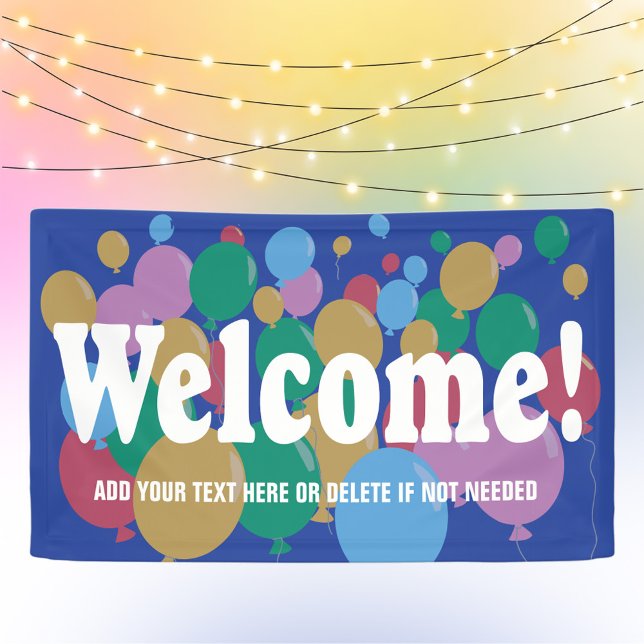 Welcome with colorful balloons banner (Creator Uploaded)