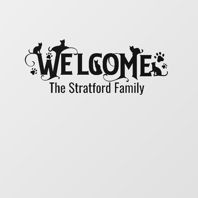 Welcome with Dogs Wall Decal (Front)