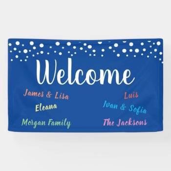 Welcome With List Of Names Banner by Sideview at Zazzle