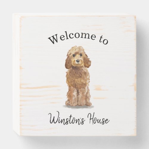 Welcome Wood Sign Personalized Dog Name Sign Woo Wooden Box Sign
