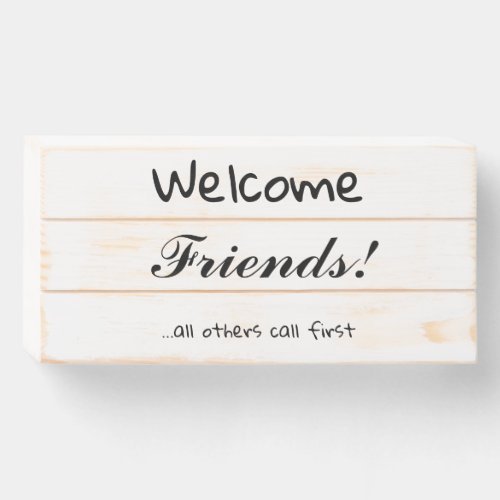 Welcome Wooden Box Sign