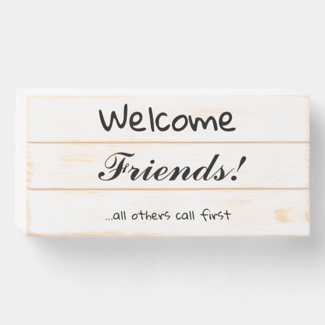 Welcome Wooden Box Sign (Front Horizontal)