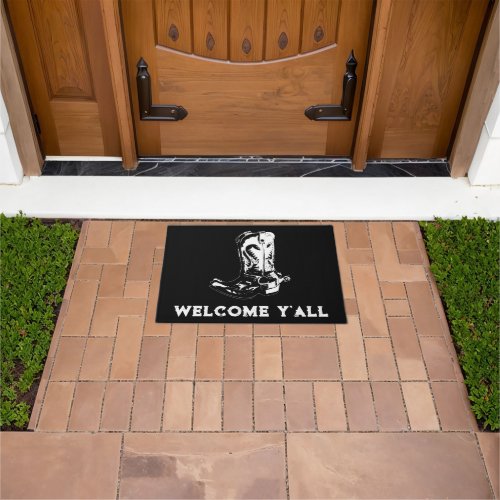 Welcome Yall cowboy boots Doormat