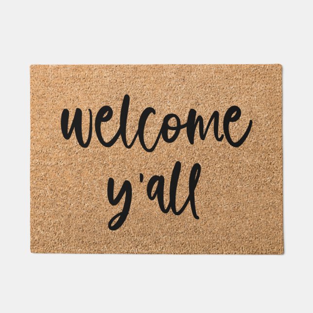 Welcome Y'all Welcome Mat Doormat (Front)