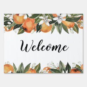 Welcome Yard Sign Citrus Bridal Shower Baby Shower