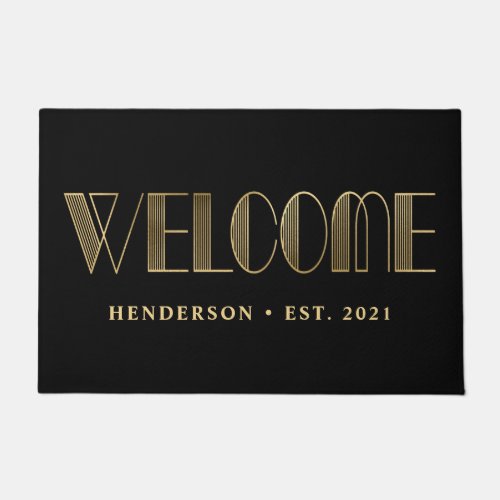 Welcome  Year Established Personalized Family Doormat
