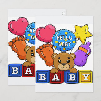 Welcome Your New Baby 2026 Holiday Postcard