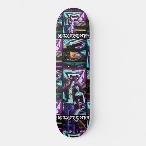 WelcomeToNeonCity_teamviper tile Skateboard