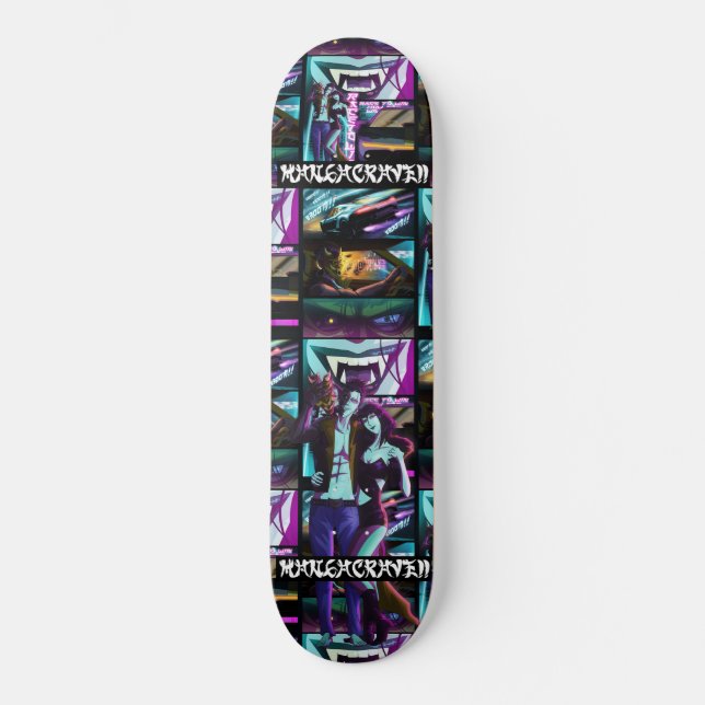 WelcomeToNeonCity_teamviper tile Skateboard (Front)