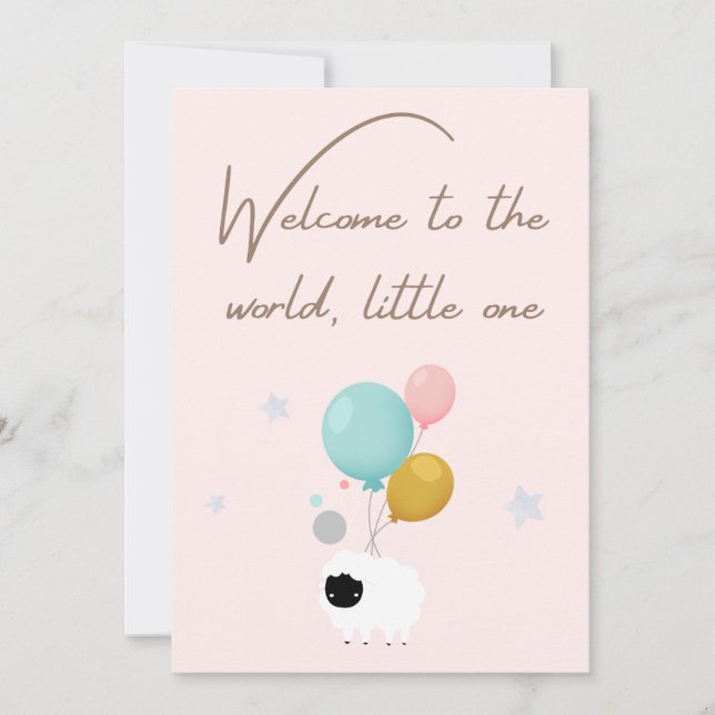 Welcoming a new baby thank you card (Front)