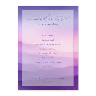 "Welcoming Ceremony Purple Gradient" Program