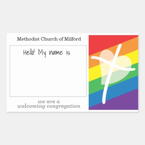 Welcoming Church Name Tag Affirming Church nametag