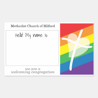 Welcoming Church Name Tag Affirming Church nametag
