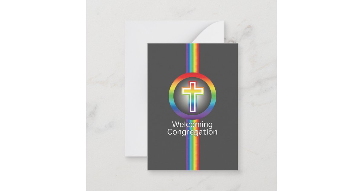 Welcoming Congregation Christianity Note Card | Zazzle