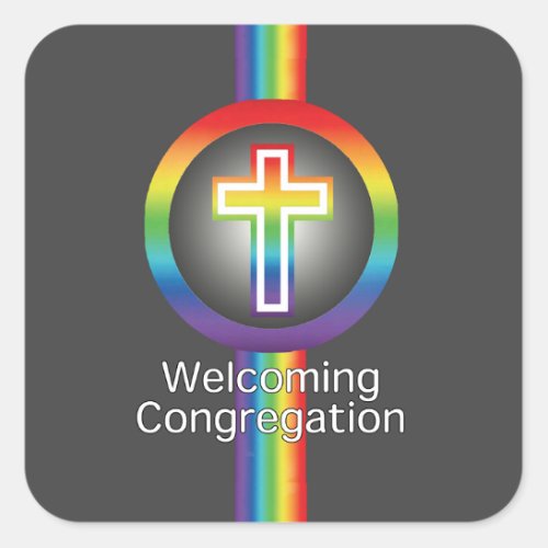 Welcoming Congregation Christianity Square Sticker