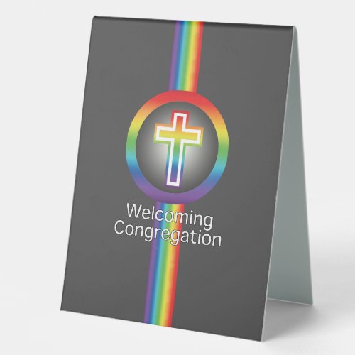 Welcoming Congregation Christianity Table Tent Sign