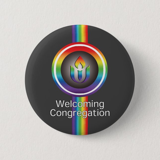 Welcoming Congregation Unitarian Universalism Button (Front)