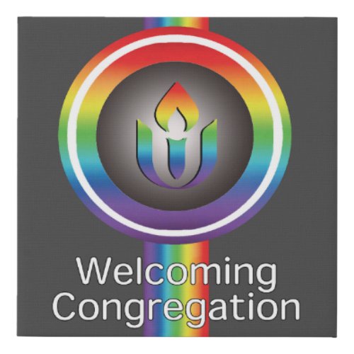 Welcoming Congregation Unitarian Universalism Faux Canvas Print