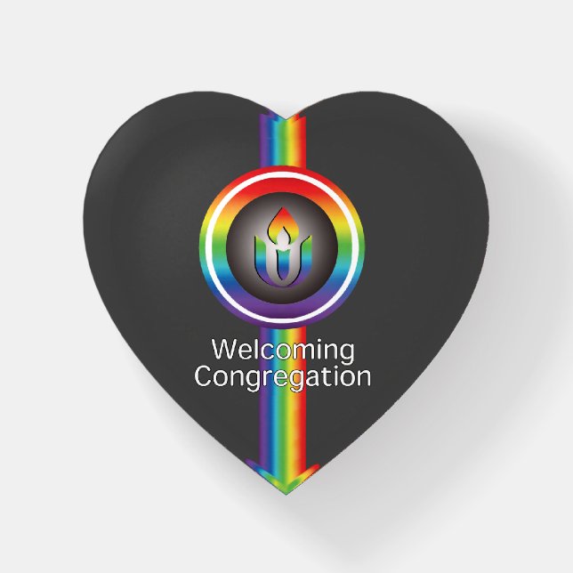 Welcoming Congregation Unitarian Universalism Paperweight (Front)