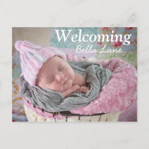 Welcoming New Baby Birthday Announcement Postcard