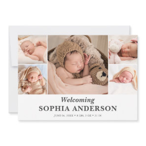 Welcoming Photo Baby Announcement