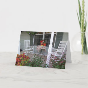 Welcoming Porch, Hospitality Letterpress Thank You Card
