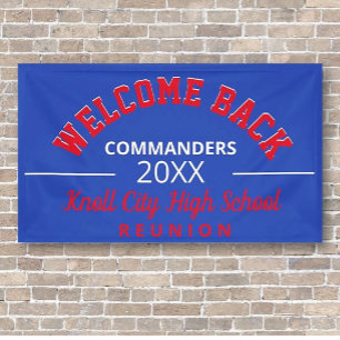 Welcoming School Colors! Class reunion banner