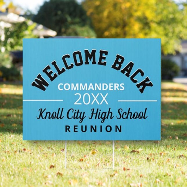 Welcoming School Colors! Class reunion banner Sign (Creator Uploaded)