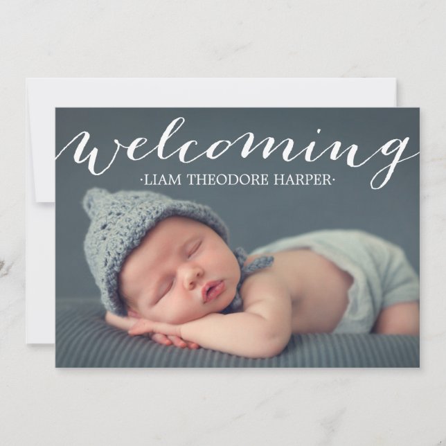 Welcoming Script | Birth Announcement (Front)