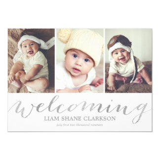 Welcoming Silver 3 Photo | Birth Announcement