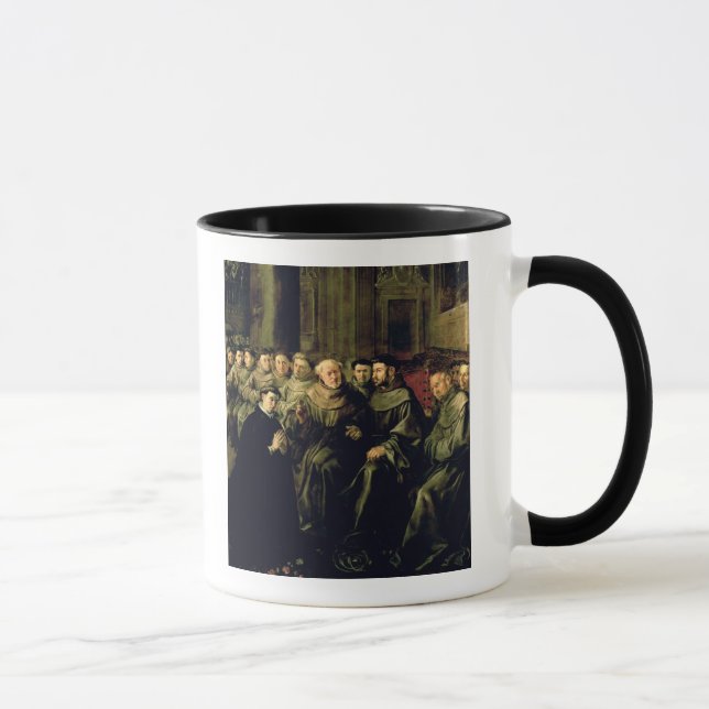 Welcoming St. Bonaventure into the Franciscan Mug (Right)