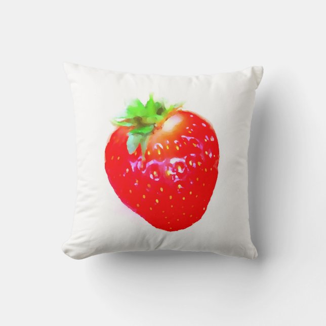Welcoming Strawberry Pillow (Front)