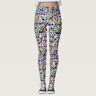welcoming summercolorfulvibrant doodle art pattern leggings