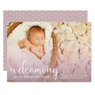 Welcoming the New Baby Birth Announcement