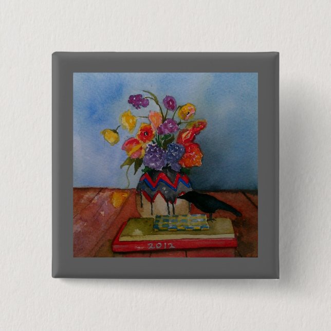 Welcoming the New Year Button (Front)