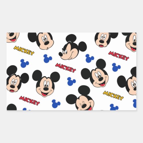 Welcoming the newborn with Mickey Mouse drawings Rectangular Sticker