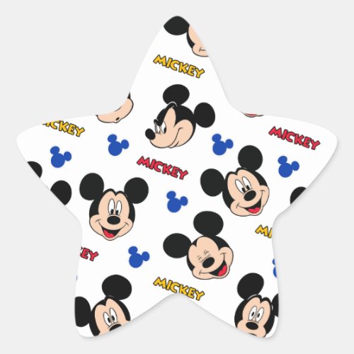 Welcoming the newborn with Mickey Mouse drawings Star Sticker