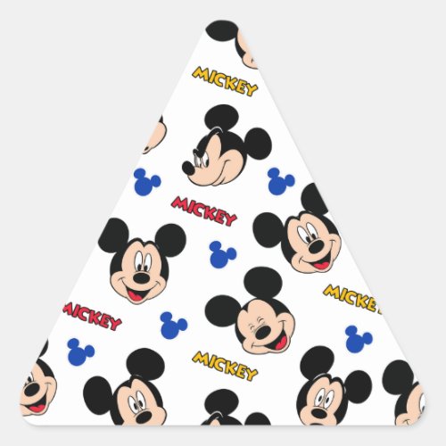 Welcoming the newborn with Mickey Mouse drawings Triangle Sticker