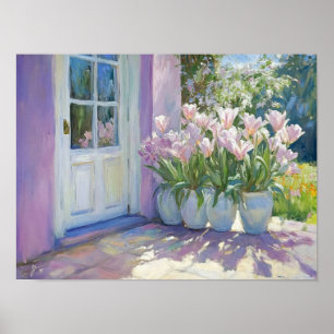 Welcoming Tulips Poster