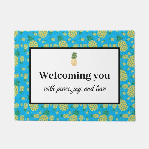 Welcoming You with Peace Joy and Love Doormat