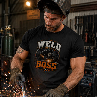 Weld Like A Boss Welder TShirt Funny Welding Tee