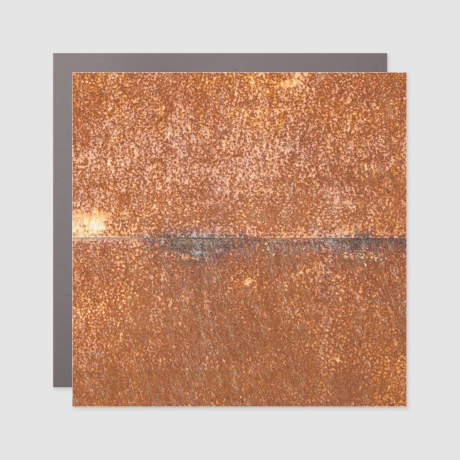 Welded old metal, rust texture. car magnet (Front)