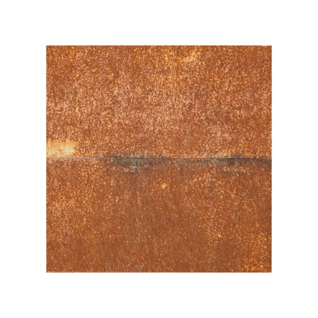 Welded old metal, rust texture. wood wall art (Front)