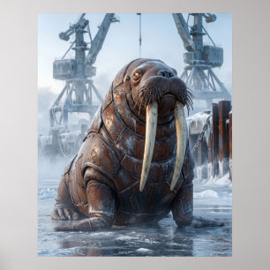 Welded Walrus Harbor Poster